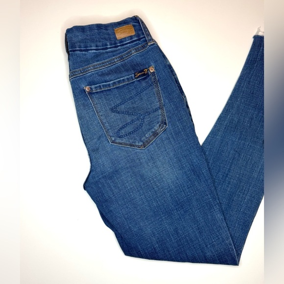 Seven7 Women’s Curvy Skinny Blue Jeans Size- 4 - Picture 8 of 9